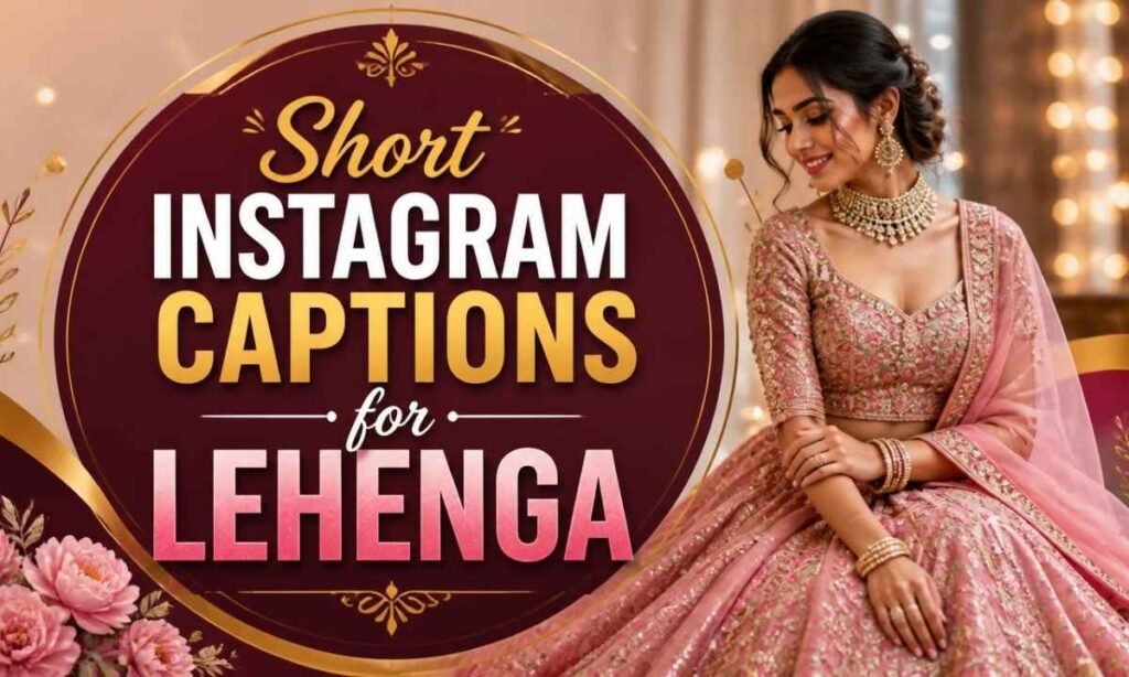 short-instagram-captions-for-lehenga